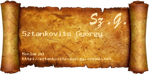 Sztankovits György névjegykártya