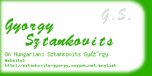 gyorgy sztankovits business card